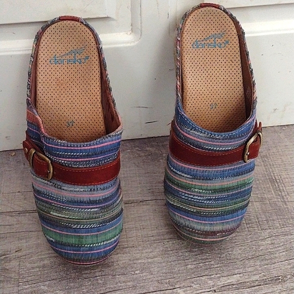 Dansko Jute Slip On Clogs  Artisan Weave Size 37 Shoes - Picture 11 of 11